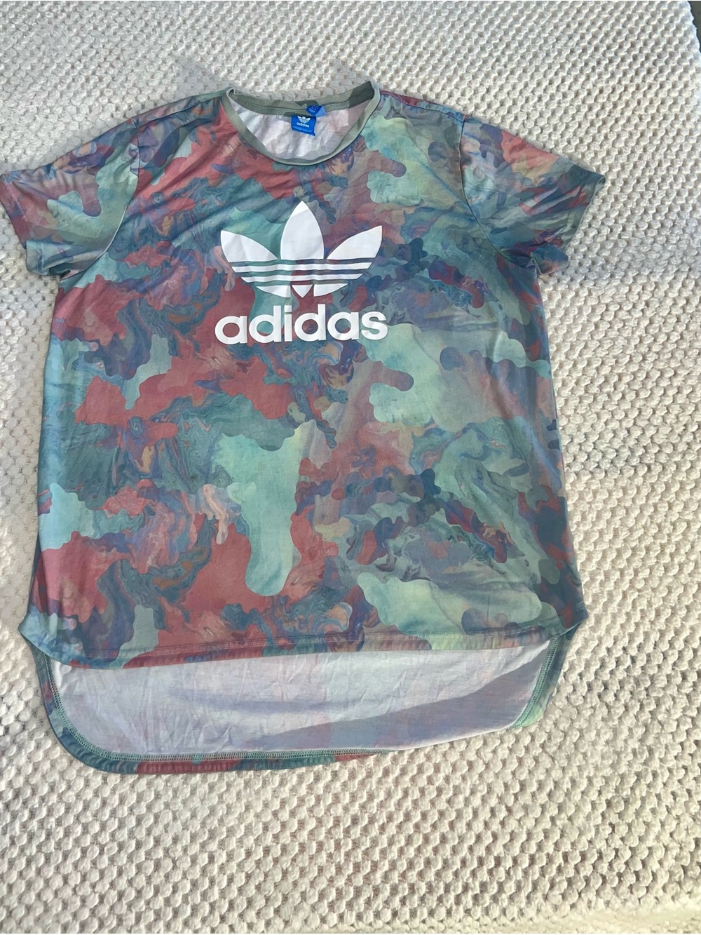 Adidas women Grey Camo Athletic Leggings - Picture 3 of 5